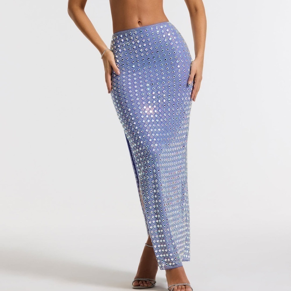 Oh polly Embellished purple skirt - Picture 3 of 14